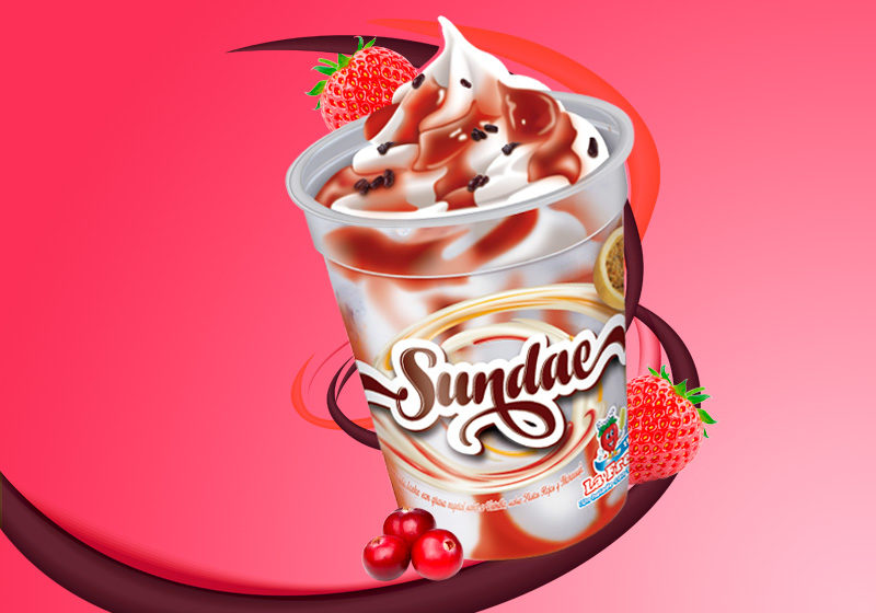 Sundae frutos rojos